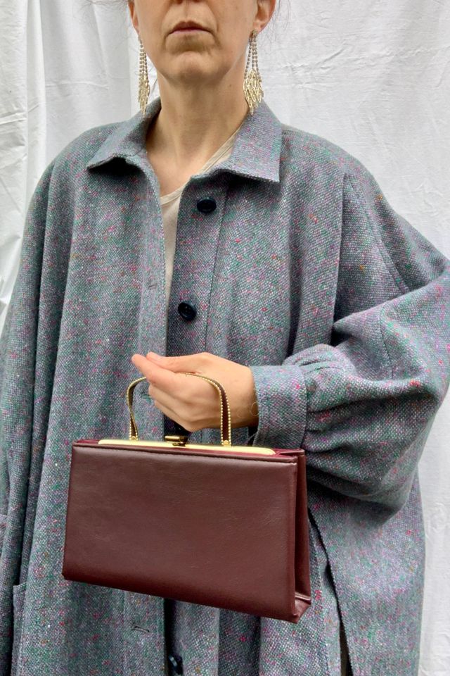 Vintage Burgundy Top Handle Frame Evening Bag Selected by SharpLilTeeth #1