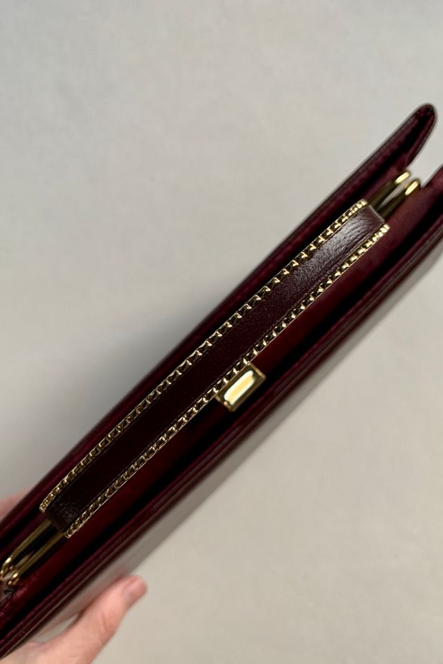 Vintage Burgundy Top Handle Frame Evening Bag Selected by SharpLilTeeth #3