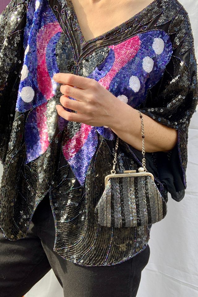 Vintage Beaded Velvet Evening Bag Selected by SharpLilTeeth #2