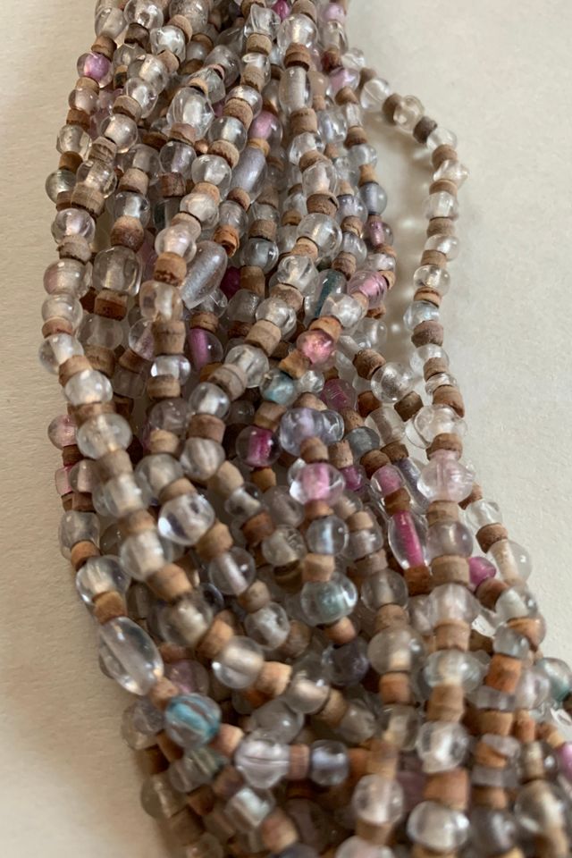 Vintage Multi Strand Glass Bead Choker Necklace Selected by SharpLilTeeth #1