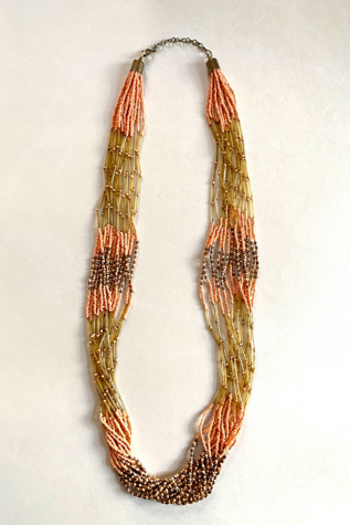 Vintage Multi-Strand Glass Bead Statement Necklace Selected by SharpLilTeeth
