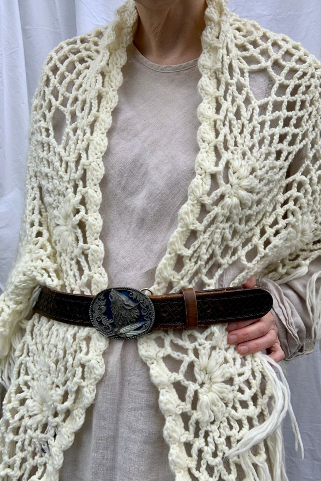 Vintage Tooled Leather Wolf Belt Selected by SharpLilTeeth #3