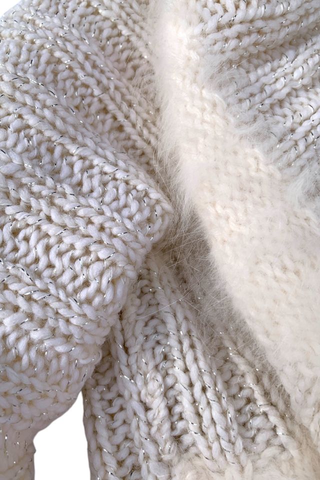 Vintage 1990s Metallic Knit Shrug Sweater Selected by SharpLilTeeth #2