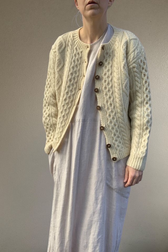 Vintage Fisherman's Hand Knit Wool Cardigan Sweater Selected by SharpLilTeeth