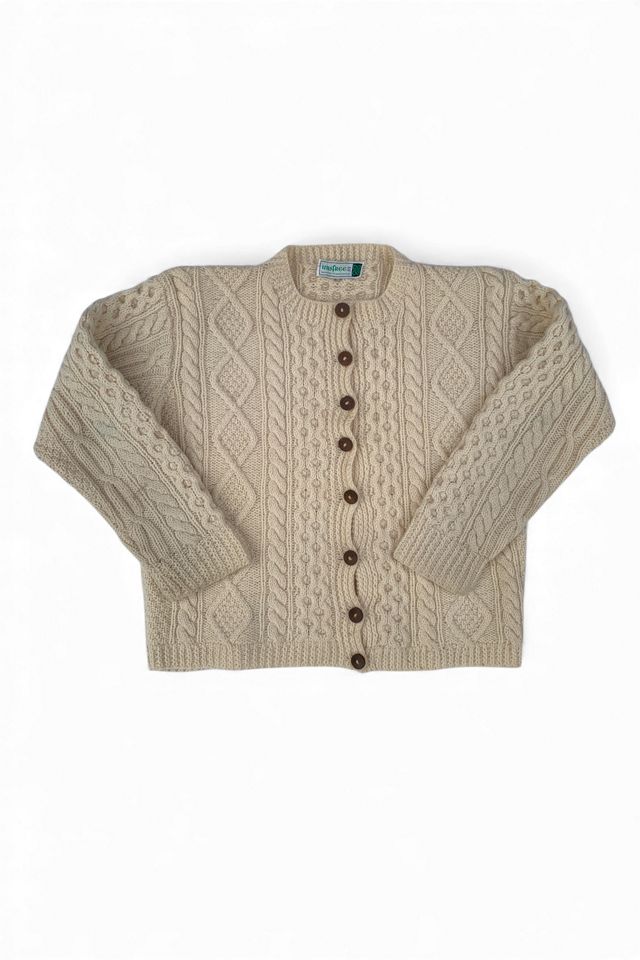 Vintage Fisherman's Hand Knit Wool Cardigan Sweater Selected by SharpLilTeeth #1