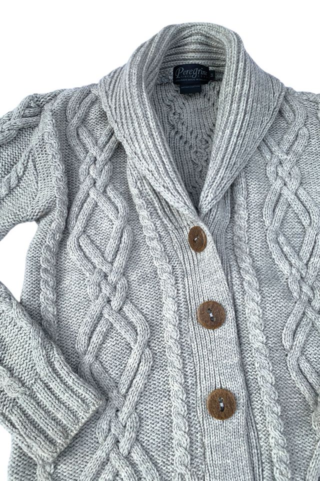 Vintage Shawl Collar Fisherman's Wool Cardigan Selected by SharpLilTeeth #1