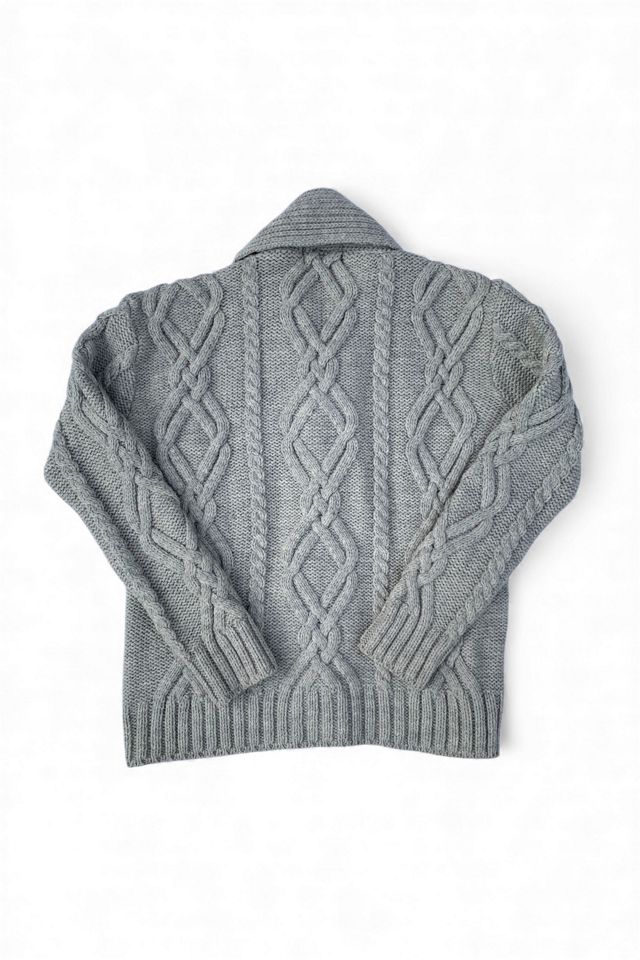 Vintage Shawl Collar Fisherman's Wool Cardigan Selected by SharpLilTeeth #3