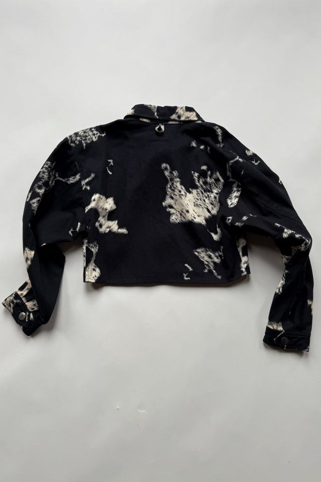 80s Cropped Black and White Jacket Selected by Wax Plant #3