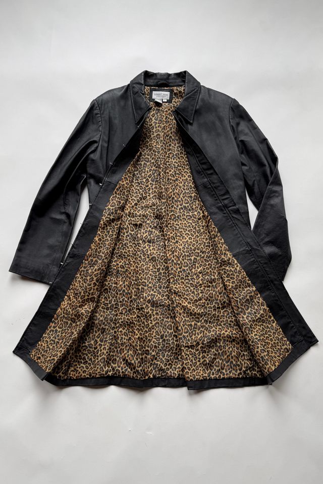 90s Long Black Leather Coat Selected by Wax Plant #1