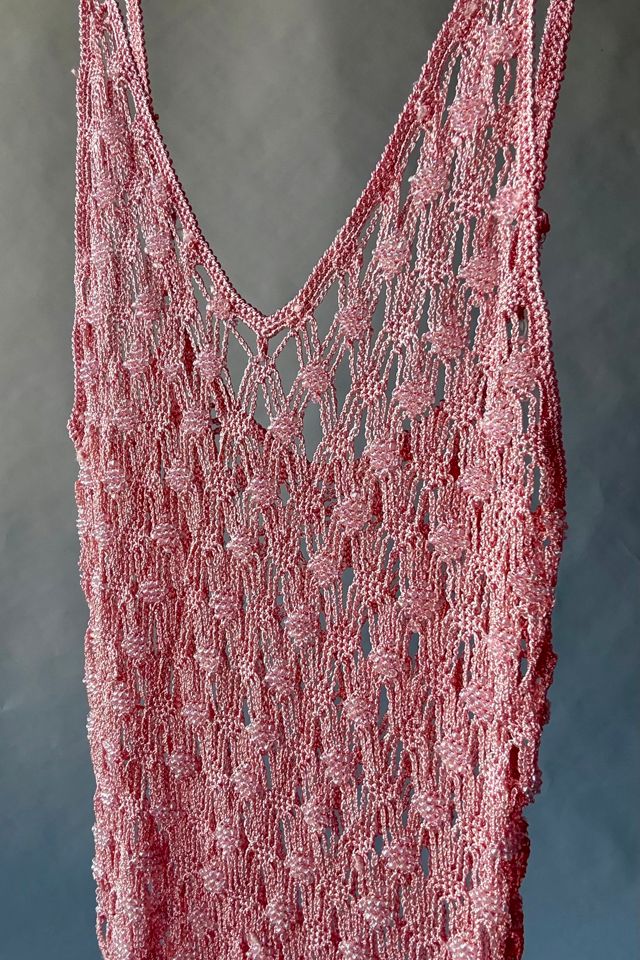 Pink Beaded Crochet Tank Selected by Wax Plant #1