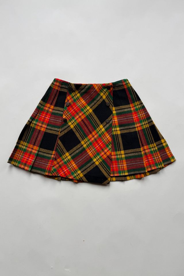 70s Plaid Pleated Mini Skirt Selected by Wax Plant #1