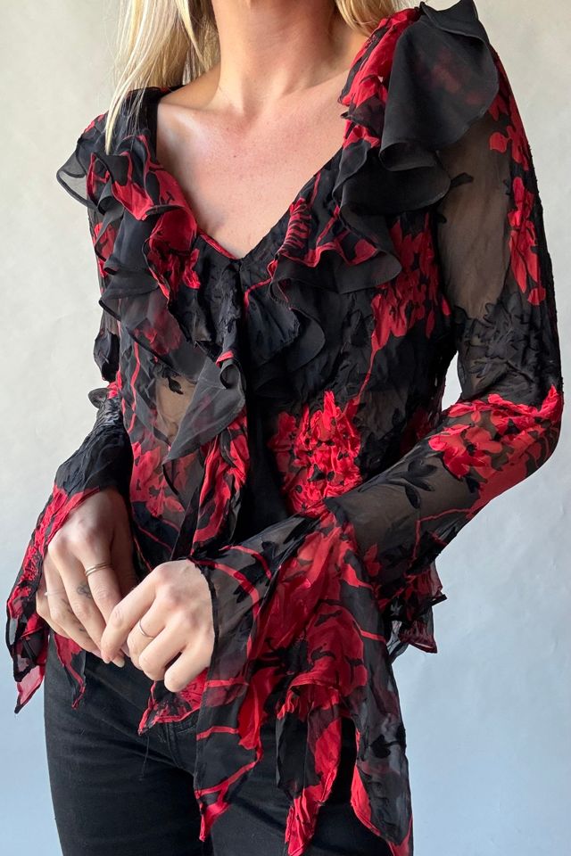 Silk Ruffle Top and Skirt Selected by Wax Plant #2