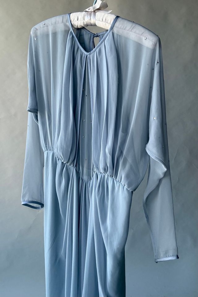 70s Rhinestone Periwinkle Midi Dress Selected by Wax Plant #1