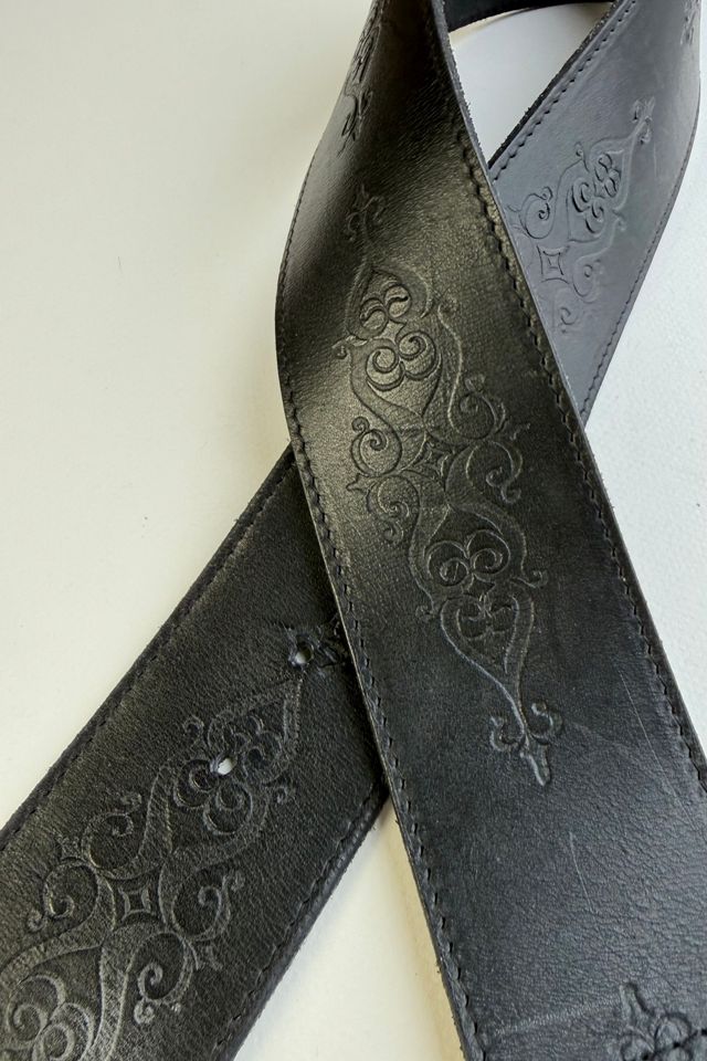 Black Tooled Leather Belt Selected by Wax Plant #1