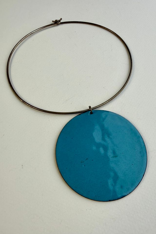 Artisan Enamel Pendant Necklace Selected by Wax Plant #2