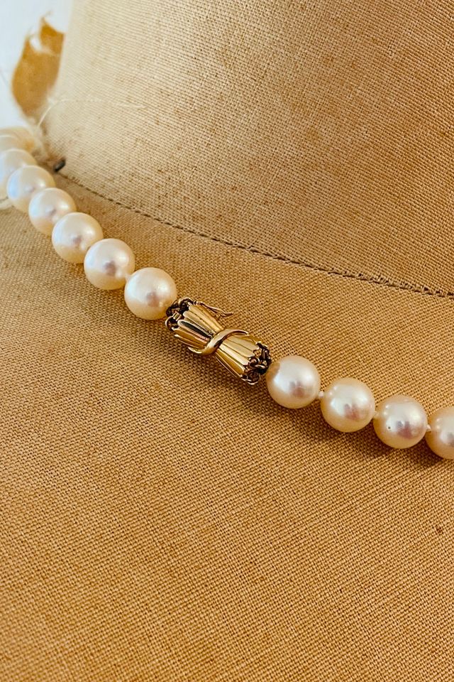 Vintage 9mm Pearls with 14K Clasp Selected by FernMercantile #2
