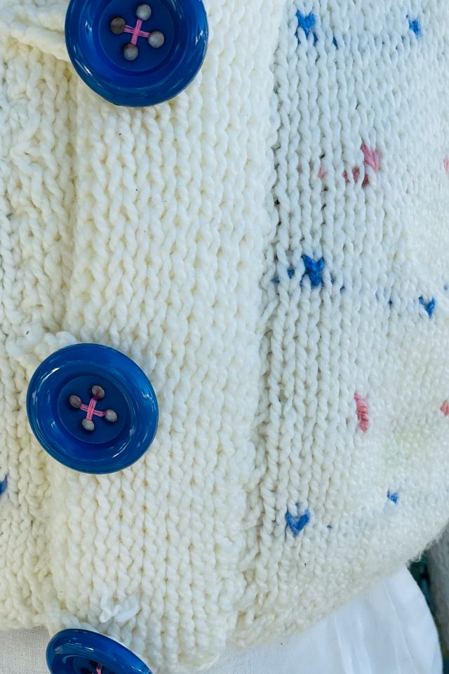Vintage Handmade Crop Cardigan with Hearts Selected by FernMercantile #1