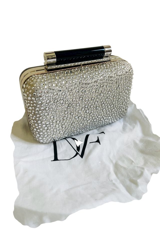 Diane Von Furstenberg Crystal Minaudière Bag Clutch #3