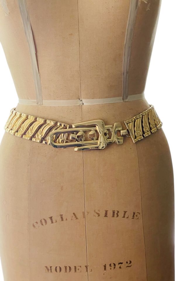 Vintage Gold Metal Belt Selected by FernMercantile #1