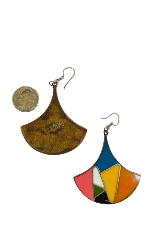 Vintage Mosiac Drop Earrings #2