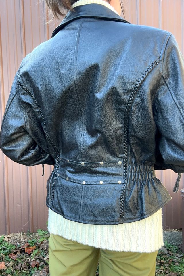 Vintage Ladies Leather Biker Jacket Selected by Grievous Angel Vintage #1