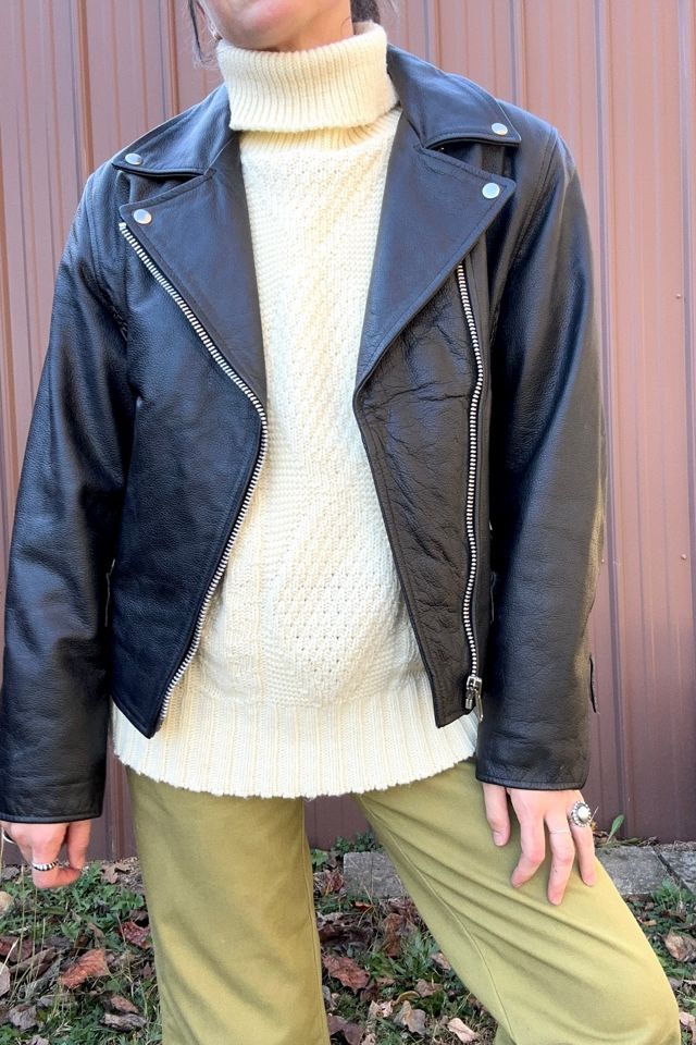 Vintage Ladies Leather Biker Jacket Selected by Grievous Angel Vintage #2