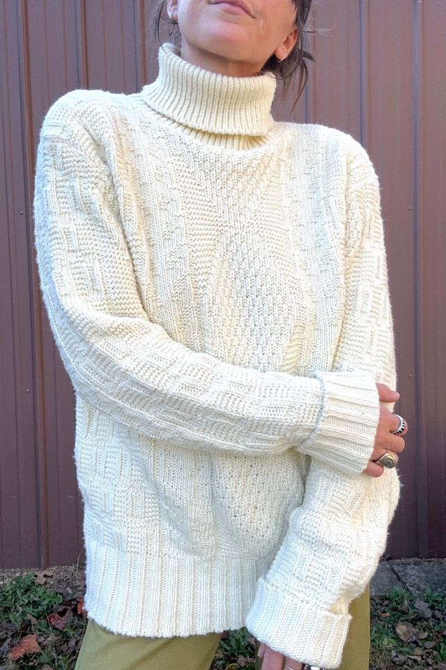 Vintage 1970s Fisherman Knit Turtleneck Selected by Grievous Angel Vintage