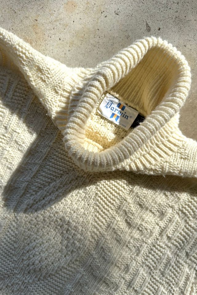 Vintage 1970s Fisherman Knit Turtleneck Selected by Grievous Angel Vintage #3