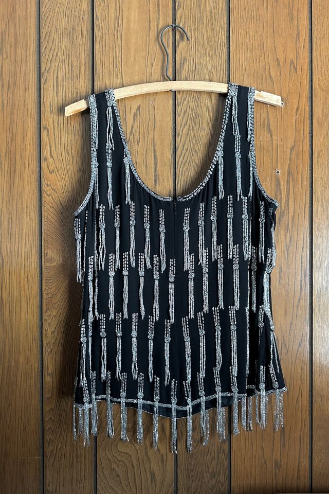 Vintage 1990s Beaded Tassel Tank Selected by Grievous Angel Vintage #2