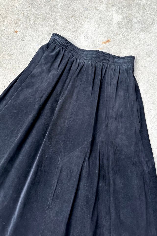 Vintage Black Suede Maxi Skirt Selected by Grievous Angel Vintage #3