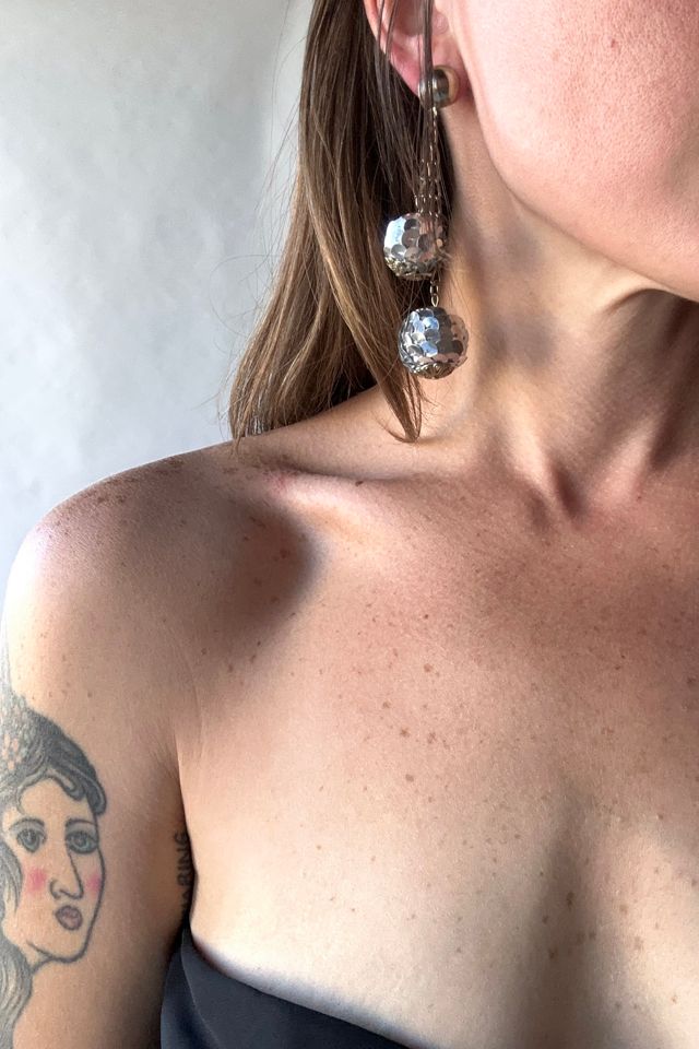 Vintage Disco Ball Stud Earrings Selected by Grievous Angel Vintage #2