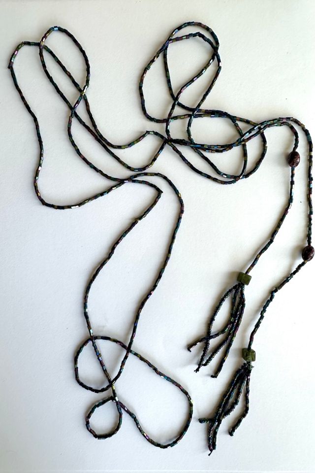 Vintage Iridescent Beaded Layering Wrap Necklace Selected by Grievous Angel Vintage #1