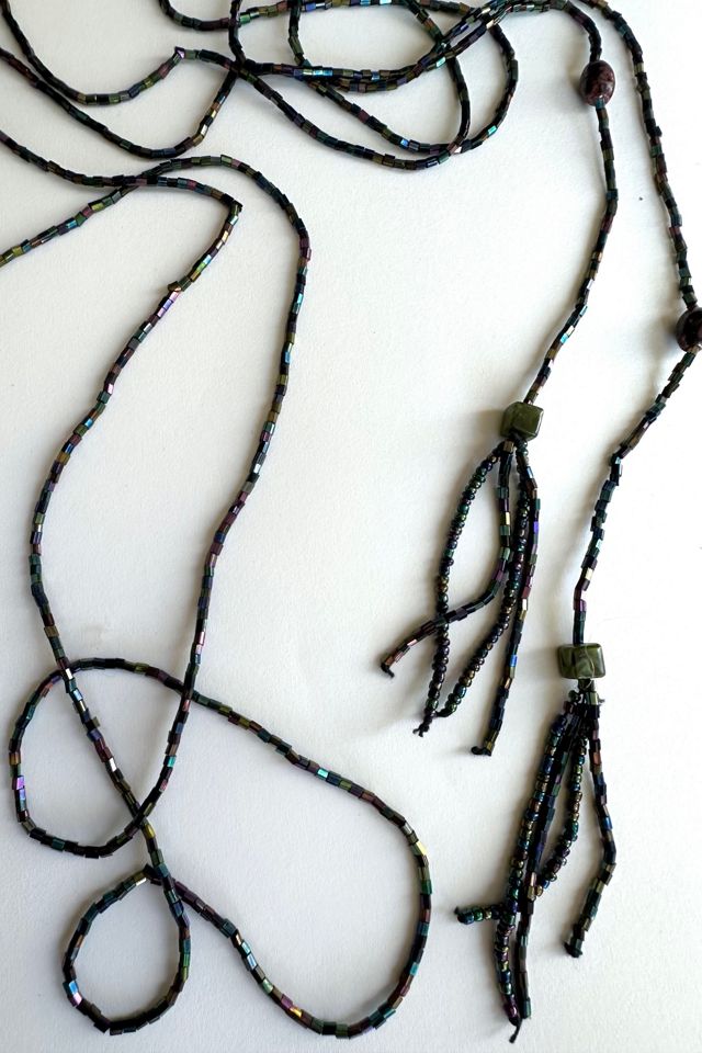 Vintage Iridescent Beaded Layering Wrap Necklace Selected by Grievous Angel Vintage #2