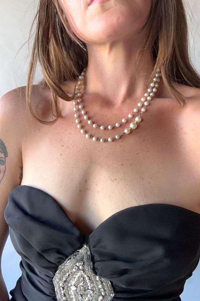 Vintage Faux Pearl Layering Necklace Selected by Grievous Angel Vintage #1