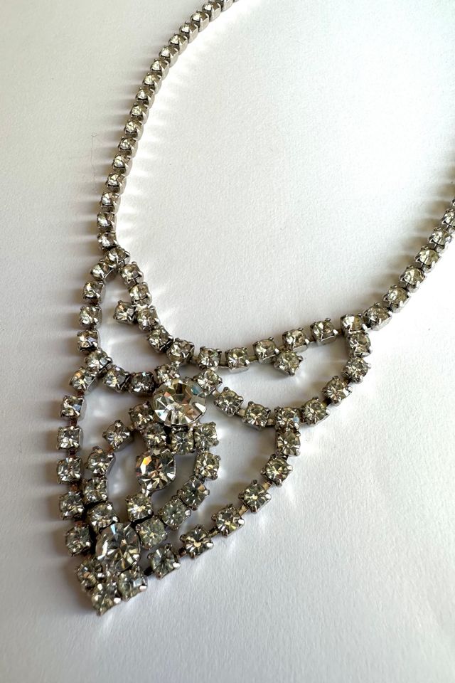 Vintage Rhinestone Choker Necklace Selected Grievous Angel Vintage #2