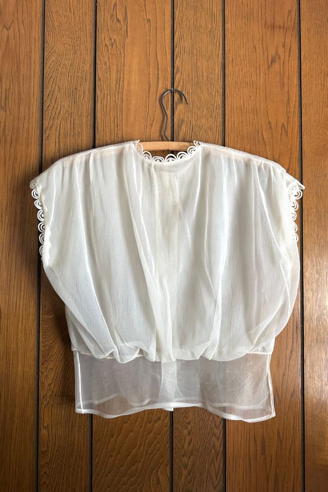 Vintage 1950s Gathered Peplum Blouse Selected by Grievous Angel Vintage #1