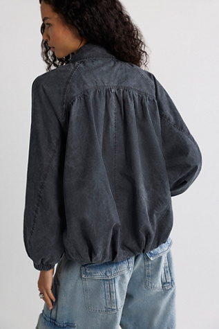 Женская куртка Free People Chelsea Funnel-Neck Oversized, цвет: Чёрный — фото 3