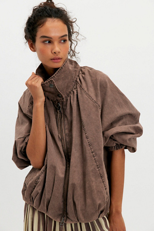 Chelsea Funnel-Neck Jacket at Free People in French Chocolate, Size: Small