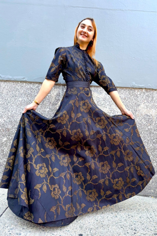 1930-40’s Metallic Embroidered Blouse & Skirt Selected by Nomad Vintage