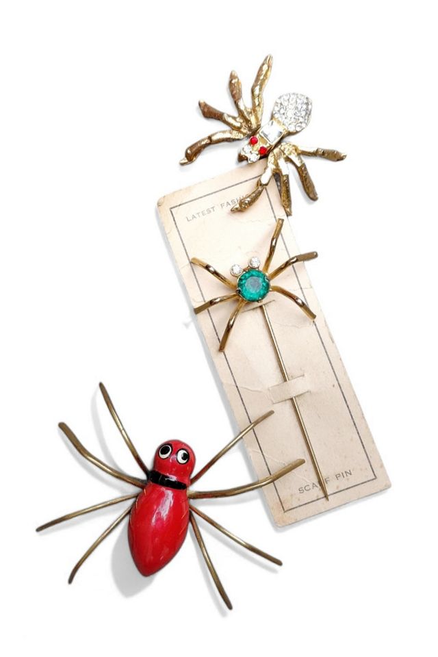 Vintage Spider Arachnid Pins Brooches Selected by Garbage Soup