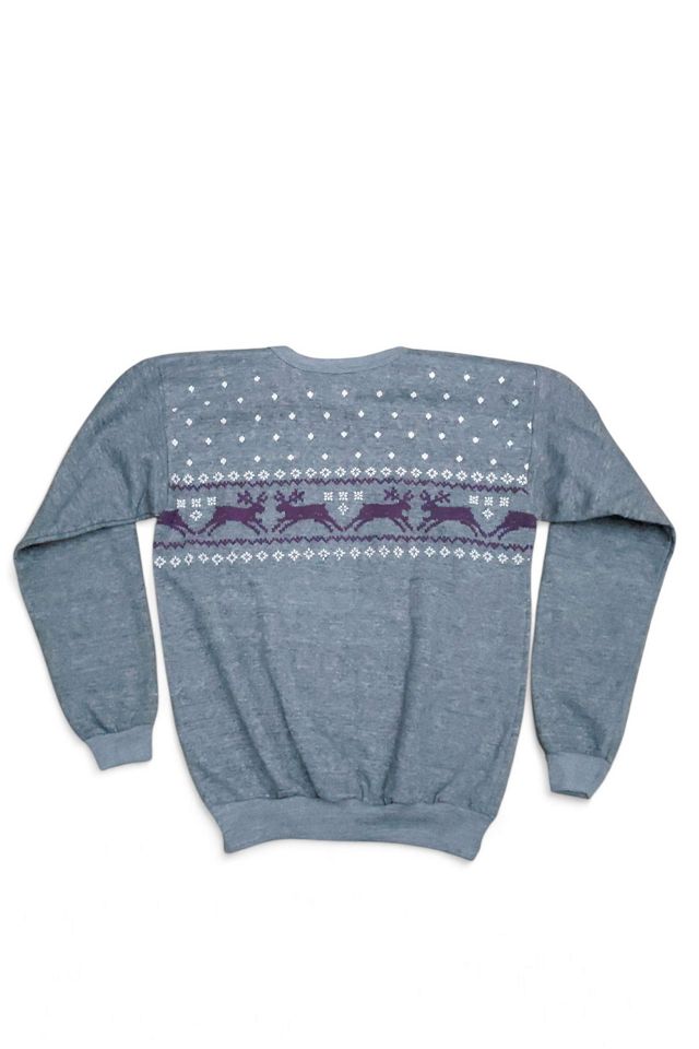 1970's Reindeer Heather Grey Sweatshirt Selected by Garbage Soup #3