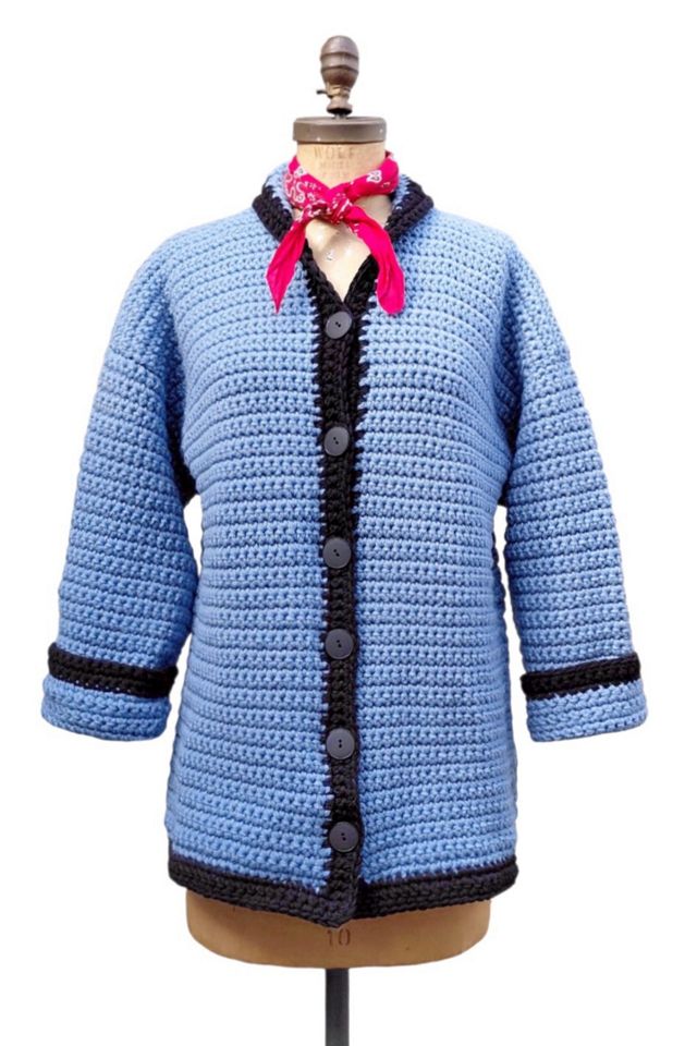 Handmade Crochet Chunky Cardigan Sweater Selected by Garbage Soup #1