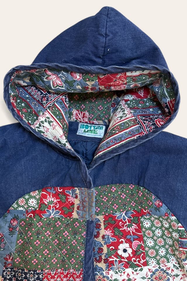 Vintage 1970's Denim & Quilt Hooded Jacket Selected By Afterlife Boutique #2