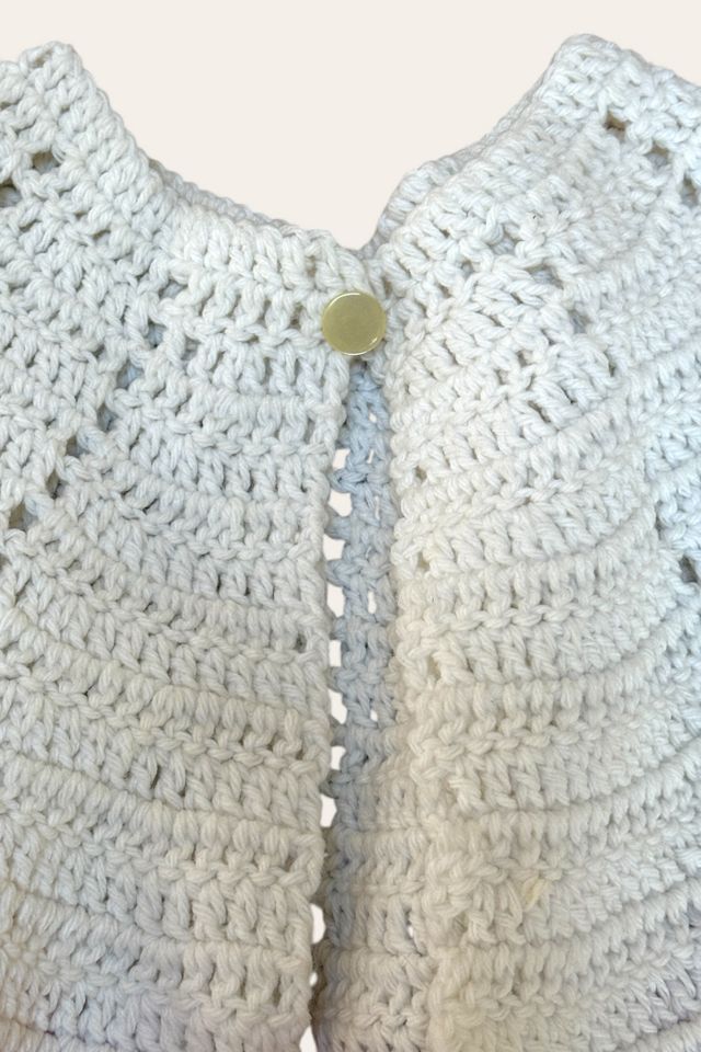 Vintage 1970's Rainbow Crochet Cape Selected By Afterlife Boutique #2