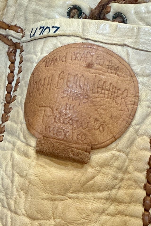 Vintage 1970's North Beach Leather Lace-Up Leather Pants Selected By Afterlife Boutique #3