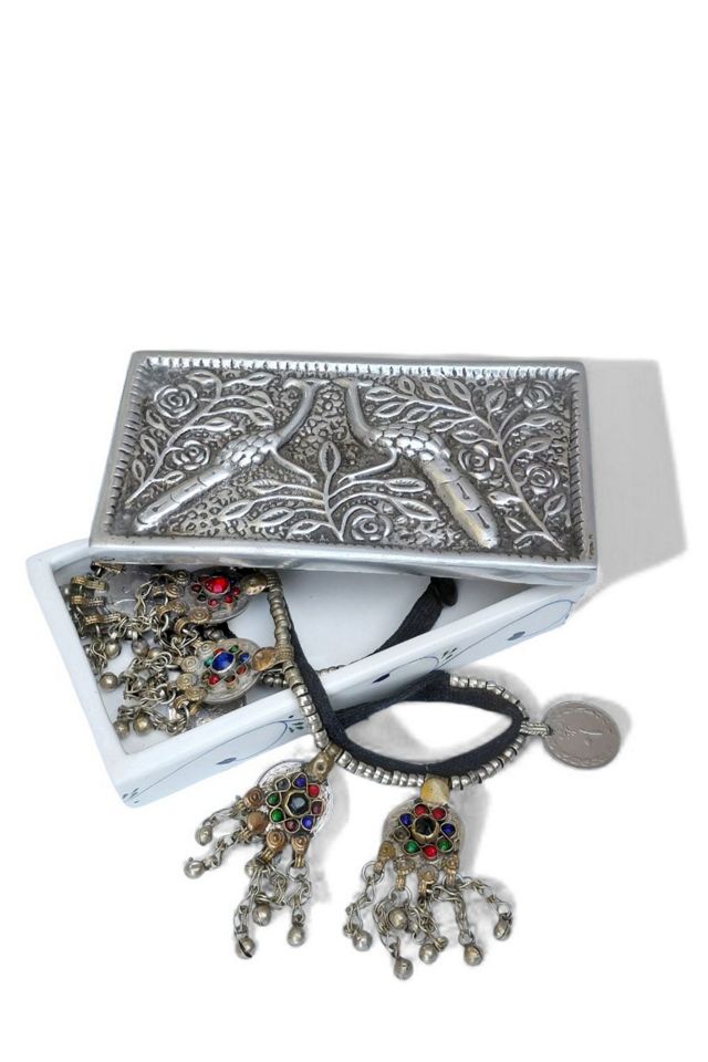 Vintage Mexican Pewter Top Trinket Box Selected by Garbage Soup #2