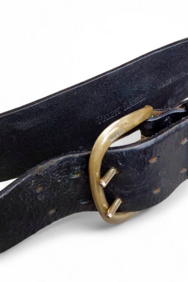 Ralph Lauren Distressed Leather Belt Selected by Garbage Soup #2