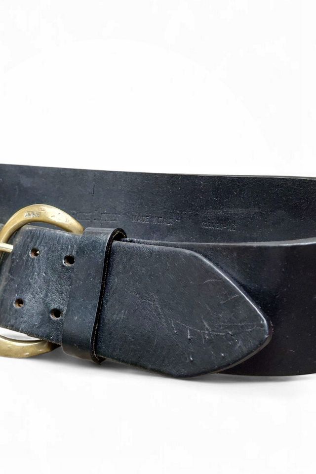 Ralph Lauren Distressed Leather Belt Selected by Garbage Soup #3