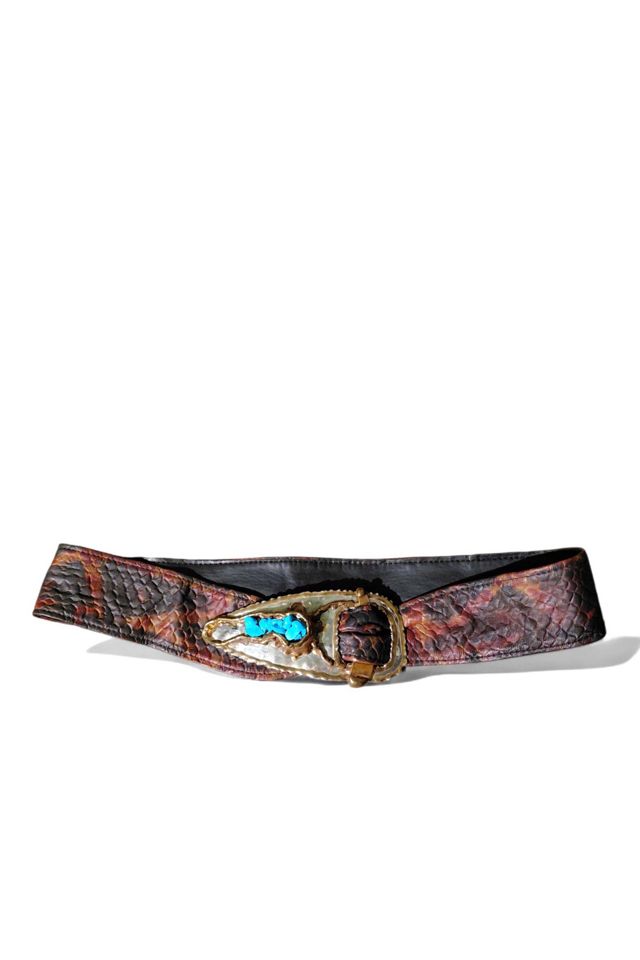 Handmade Turquoise Buckle Leather Selected by Garbage Soup #1