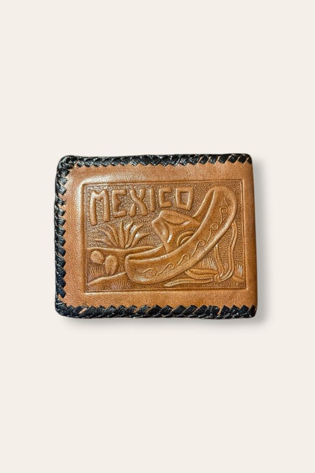 Vintage 1970's Tooled Leather Bifold Wallet Selected By Afterlife Boutique #1